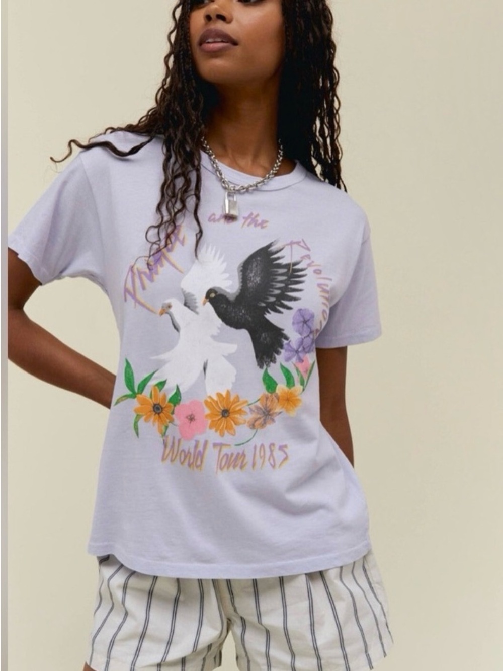 Daydreamer Lilac Dove & Floral World Tour Tee